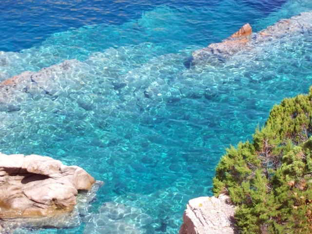 Das kristallreine Meer Von Costa Paradiso, Sardinien